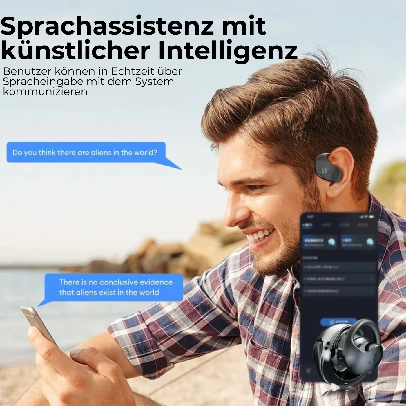 T26 Pro - Kabelloses Bluetooth-Headset, KI-Übersetzung